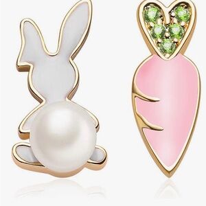 Charming Rabbit and Carrot Earrings